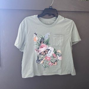 Sea foam green crop top